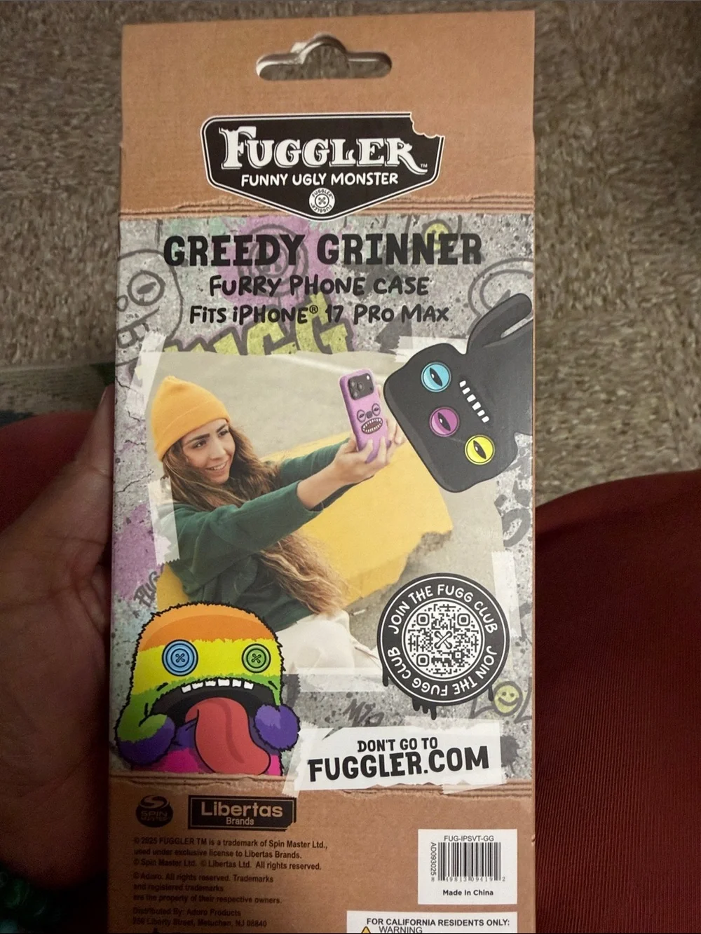 Viral Fuggler Greedy Grinner Furry Phone Case for iPhone 17 Pro Max